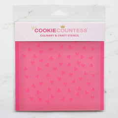 SCATTERED HEARTS STENCIL