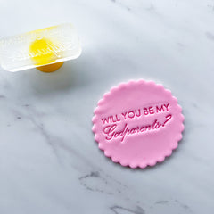 WILL YOU BE MY GODPARENTS? PLAQUE EMBOSSER