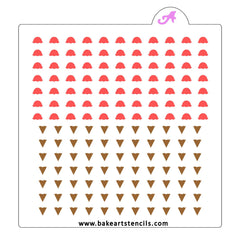 Ice Cream Cone Sprinkles Stencil