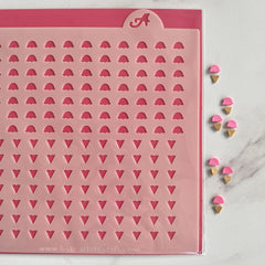 Ice Cream Cone Sprinkles Stencil