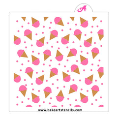 Ice Cream Cones Stencil Set