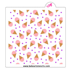 Ice Cream Cones Stencil Set