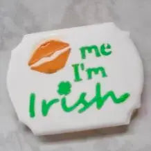 Kiss Me I'm Irish Cookie Stencil