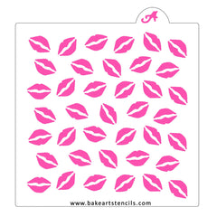 Kisses Pattern Cookie Stencil