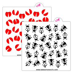 Ladybugs Pattern Cookie Stencil Set