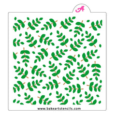 Leafy Branch Pattern Stencil