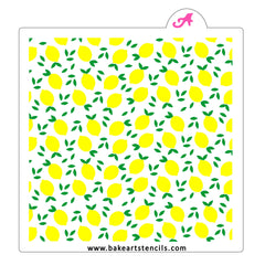 Leafy Lemon Pattern Stencil Set