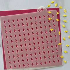 Lightning Bolt Sprinkles Stencil