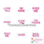 CONVERSATION HEARTS CLASSIC MINI 1" SAYINGS PYO STENCIL