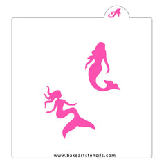 Mermaid Silhouettes Cookie Stencil