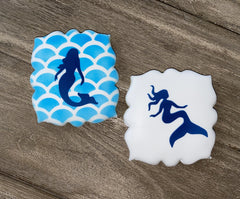 Mermaid Silhouettes Cookie Stencil