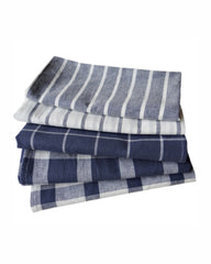 Striped and Square Linen Cotton Dinner Cloth Napkins