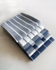 Striped and Square Linen Cotton Dinner Cloth Napkins