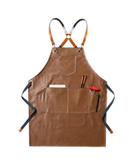 PU Leather Corss Back Aprons