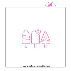 Popsicle Party PYO Cookie Stencil