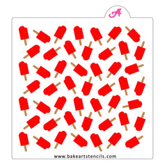 Popsicle Pattern Cookie Stencil Set