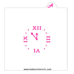 Roman Numeral Clock Stencil