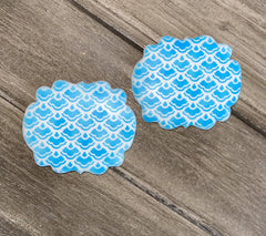 Ruffled Fish Scale Pattern Stencil