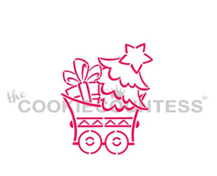 CHRISTMAS TRAIN TREE CAR STENCIL