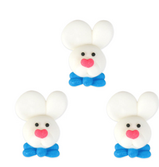 BUNNY WITH BLUE BOW EDIBLE DECORATIONS