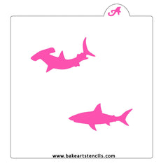 Sharks Cookie Stencil