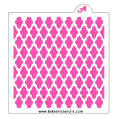 Skinny Quatrefoil Pattern Stencil