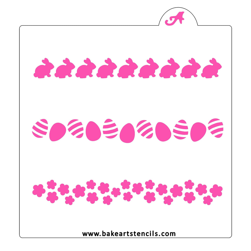 Spring Into Easter Garland Stencil | Cake Craft Shoppe, LLC