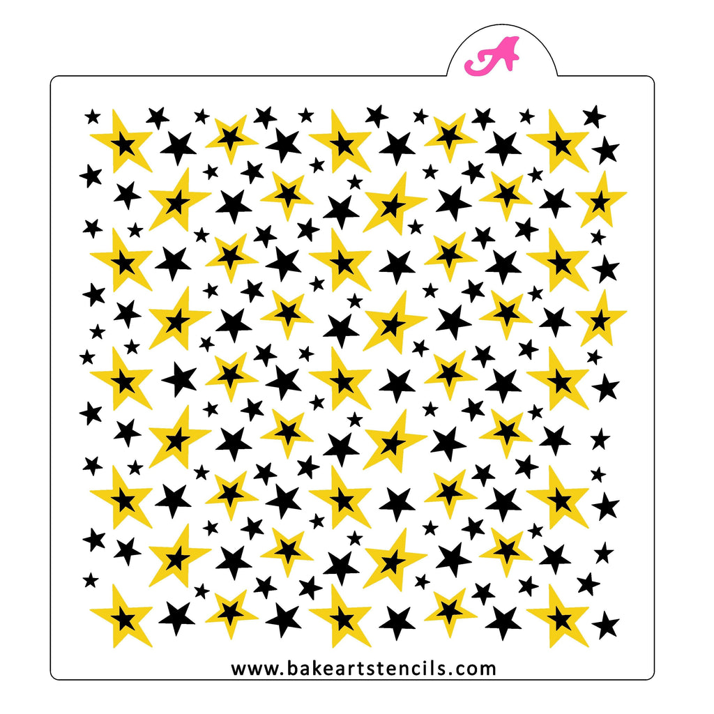 Stacking Stars Pattern Stacked Stars Pattern Stencil Set | Cake Craft Shoppe, LLC