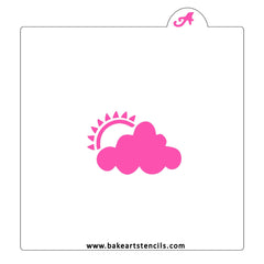 Sun and Cloud Cookie Stencil