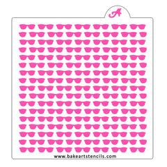 Sunglasses Pattern Cookie Stencil
