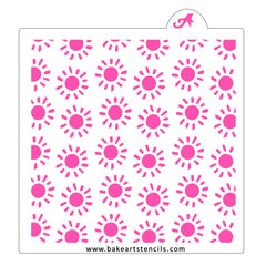 Sunny Sun Pattern Stencil
