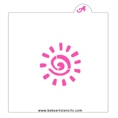 Swirly Sun Cookie Stencil