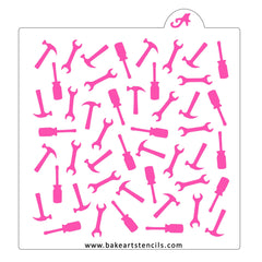 Tools Pattern Cookie Stencil