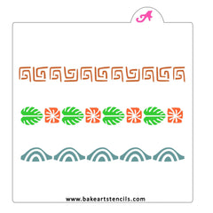 Bands of Tiki Cookie Stencil