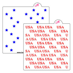 USA Stars Pattern Cookie Stencil