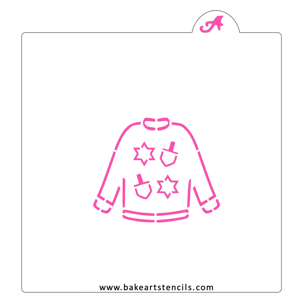 Ugly Hanukkah Sweater PYO Stencil Cake Craft Shoppe, LLC