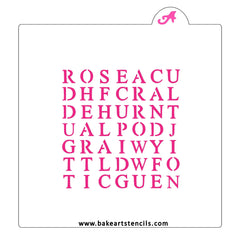 Valentines Day Word Search Stencil