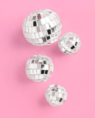 It's Disco, Baby! Topper - 4 disco ball cake toppers
