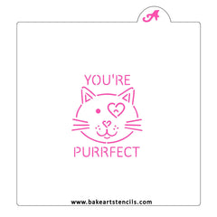 You're Purrfect PYO Cookie Stencil