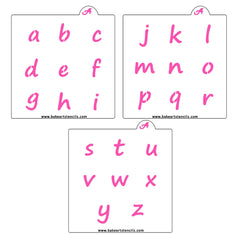 a - z Lower Case Letters Stencil Set