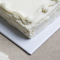 Cake Board - 1/4 Sheet White Wrap - 24ct - Bulk