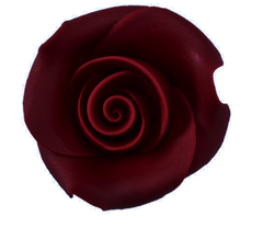Burgundy Rose - Gumpaste - 1"