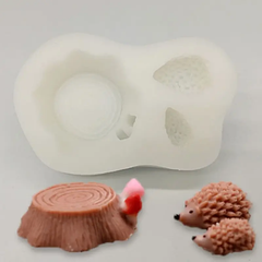 1pc, Hedgehog Stump 3D Silicone Mold
