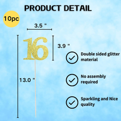 16th Birthday Centerpiece Anniversary Centerpiece Sticks