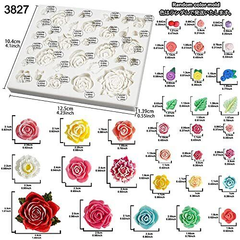 32 Cavity Rose Flower Shaped Silicone Mold