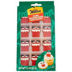 Wilton Santa Chimney Icing Decorations, Pack of 12
