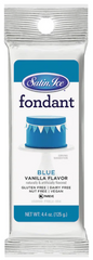 Satin Ice Blue Vanilla Fondant - 4.4oz