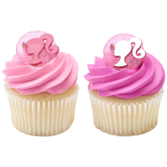 Doll Silhouette Cupcake Rings - 12ct