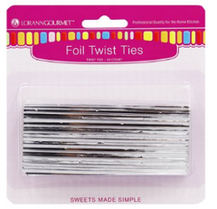 Twist Ties, Silver 50 pck