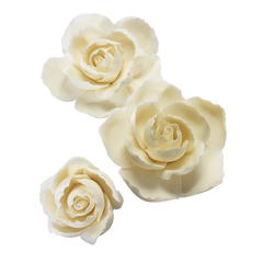 Ruffled Edge Rose Assortment - 3 pc set